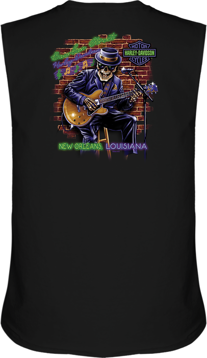 Skull Musician Men's Sleeveless Shirt