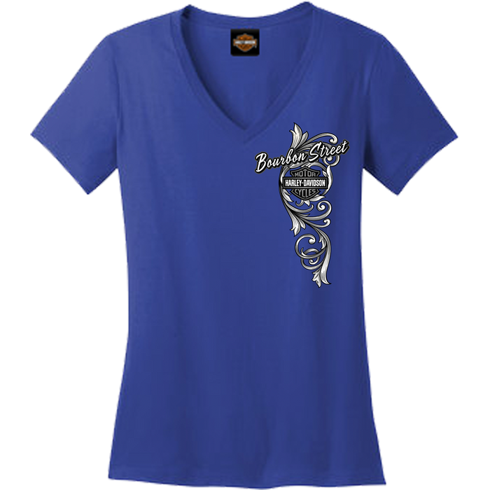 Lady Rider Top Lady Rider Women's Short Sleeve V-Neck Shirt — Bourbon Street Harley ...