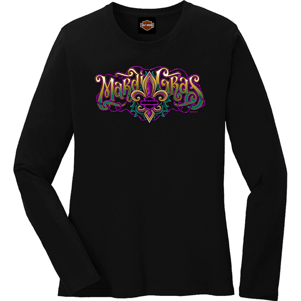 Mardi Gras Carnival Women's Long Sleeve T-Shirt — Bourbon Street