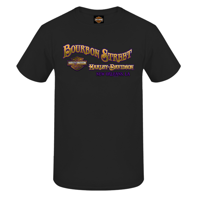 Bourbon Gator Men's Short Sleeve T-Shirt — Bourbon Street Harley-Davidson