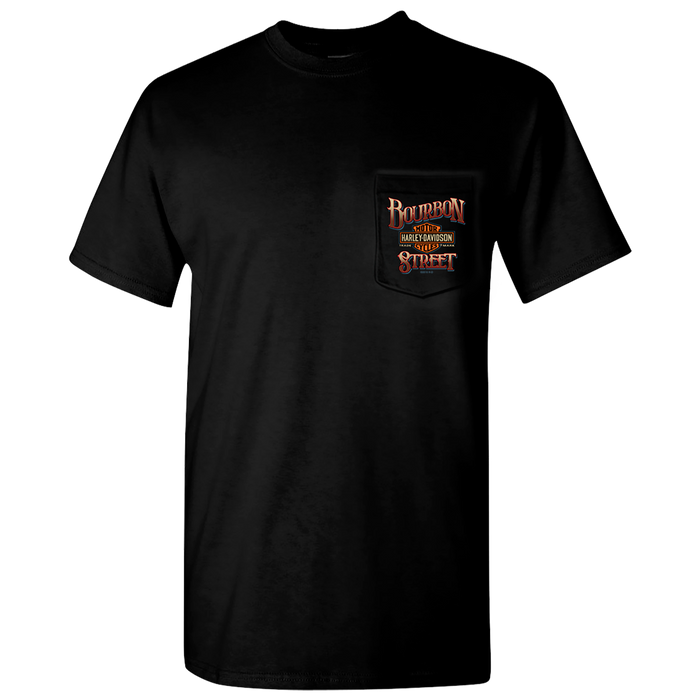 Storyville Men s Short Sleeve T Shirt w Pocket Bourbon Street Harley Davidson
